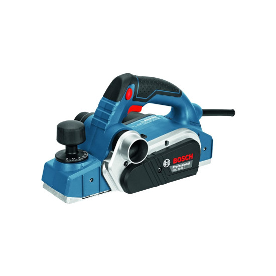 Bosch GHO 6500 Electric Planer, 650W, 2.6 mm Depth, 82 mm Width, 16,500 rpm, Optimized Air Flow, 2.8 kg + Hex Key, Parallel Guide, Sharpening Device & Setting Gauge For HSS Blade, 1 Year Warranty