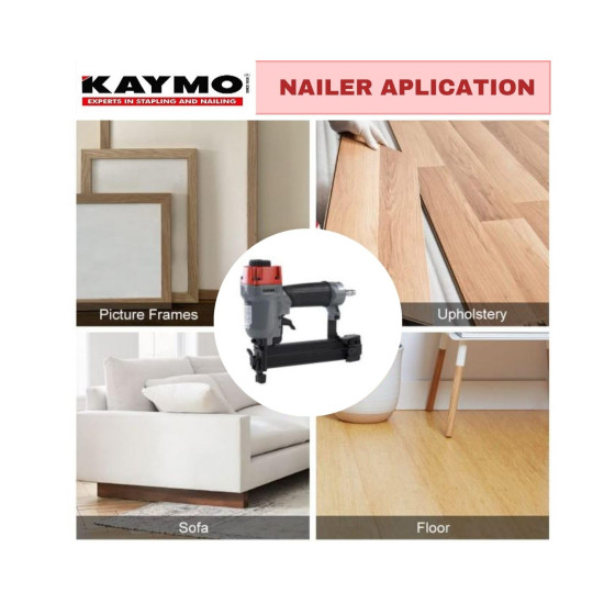 Kaymo ECO-PB18G32 Pneumatic Brad Nailer Grey with Red 10 - 32 mm