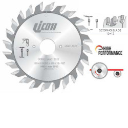 T.C.T. Conical Scoring Saw Blade - LACSC -12-12 Tips